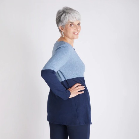 TAPADO TEJIDO BI COLOR CON BROCHE CENTRAL